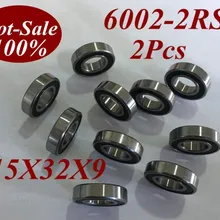 2 шт. 6002RS 6002 2RS 6002RZ 6002-2RZ 6002-2RS 15X32X9 мм миниатюрный шарикоподшипник с скейтборд самокат скейт роликовый подшипник