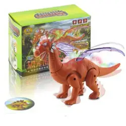 Электрические динозавры игрушки Светящиеся Свет Звук проекции с крыльями Животные модель игрушки для детей Дети интерактивные игрушки