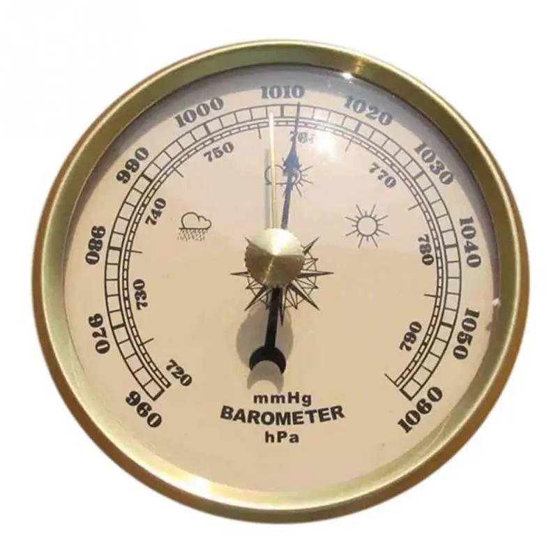 

70MM Wall Mounted Barometer Weather Station Barometer Thermometer Hygrometer 3 in 1 Weather Station Metal Portable