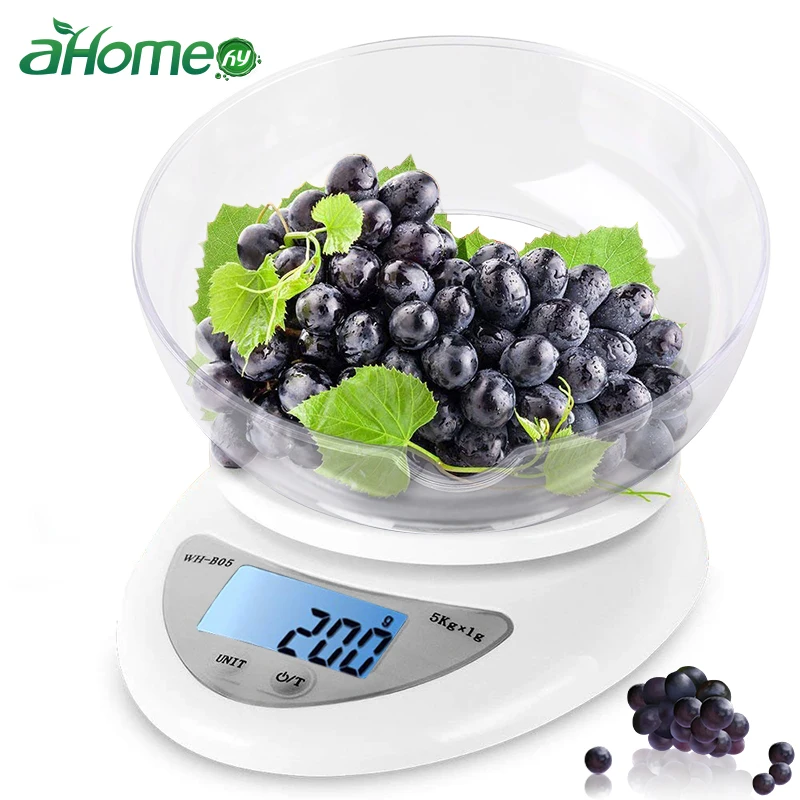 

5kg/1g Kitchen Scales with Tray balance Cuisine Foods Measuring weighing Jewelry Medicine scales LED Measures electronic scales