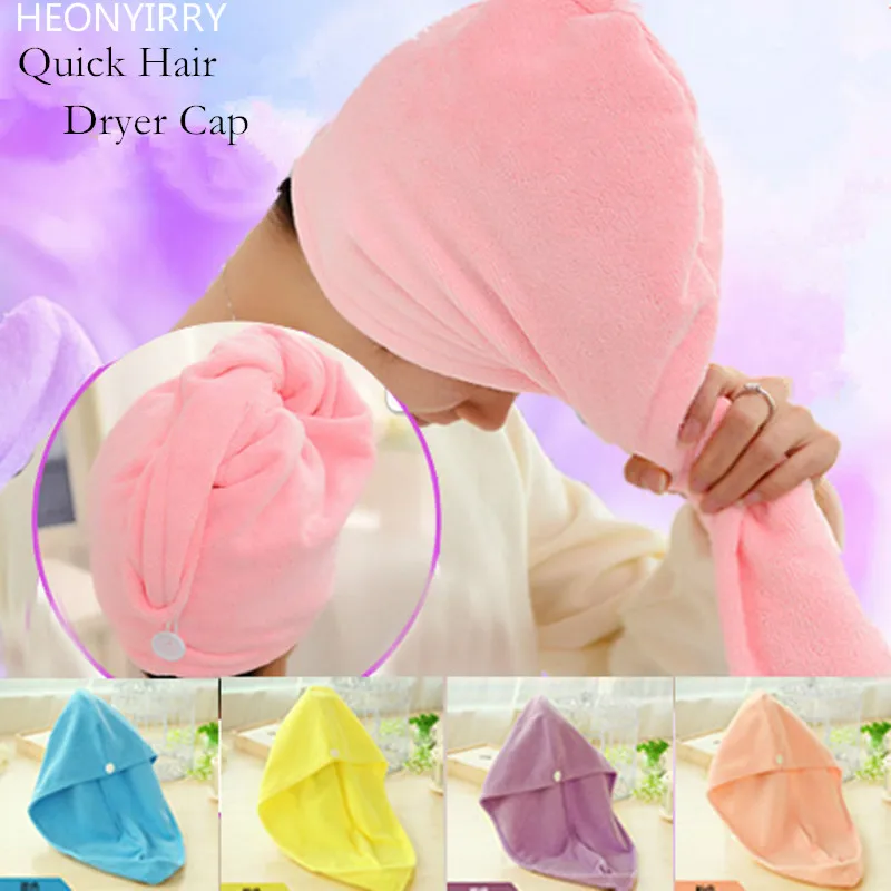 

56 X 22cm Turban Hair-Drying Shower Caps Towel Women Absorbent Microfiber Bath Towel Bathrobe Hat Hair Wraps Bath Accessories