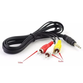 

1M 3.5mm Jack to 3 Port RCA Male Plug Adapter Audio Converter Video AV Cable For Freesat V7 HD FREESAT V7 MAX Satellite Receiver