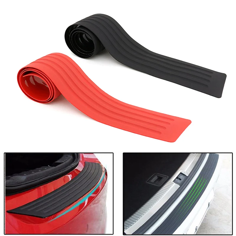 

New Car Rear Bumper Guard Protector Pad Trunk SUV Sill Plate Trim Cover Rubber Kit CSL2018