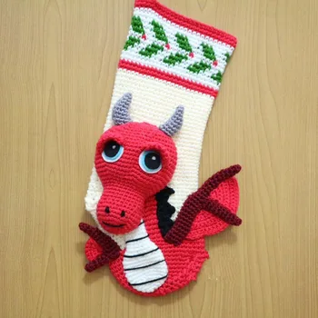 

Crochet baby handmade Festival socks dragon style model number SC009