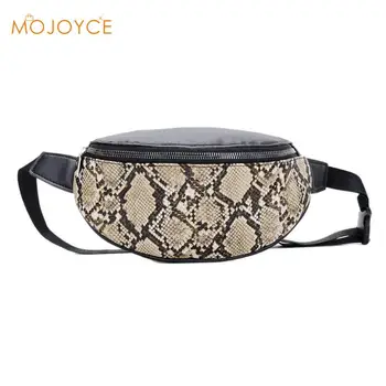 

Fashion Leather Snake Print Fanny Pack For Girls Women Sports Waist Fanny Belt Packs Shoulder crossbody Bags Money Pocket