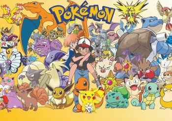 

POKEMON CLASSIC Silk Poster Wall Decor Room Painting 24X36Inch