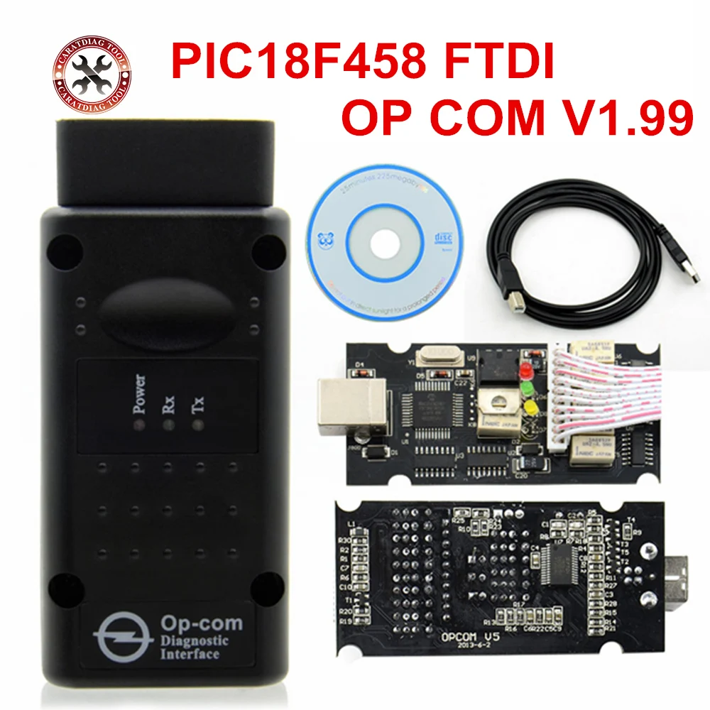 OP COM V1.7 V1.78 V1.99 с PIC18F458 FTDI opcom OBD2 Авто диагностический инструмент для Opel подключению