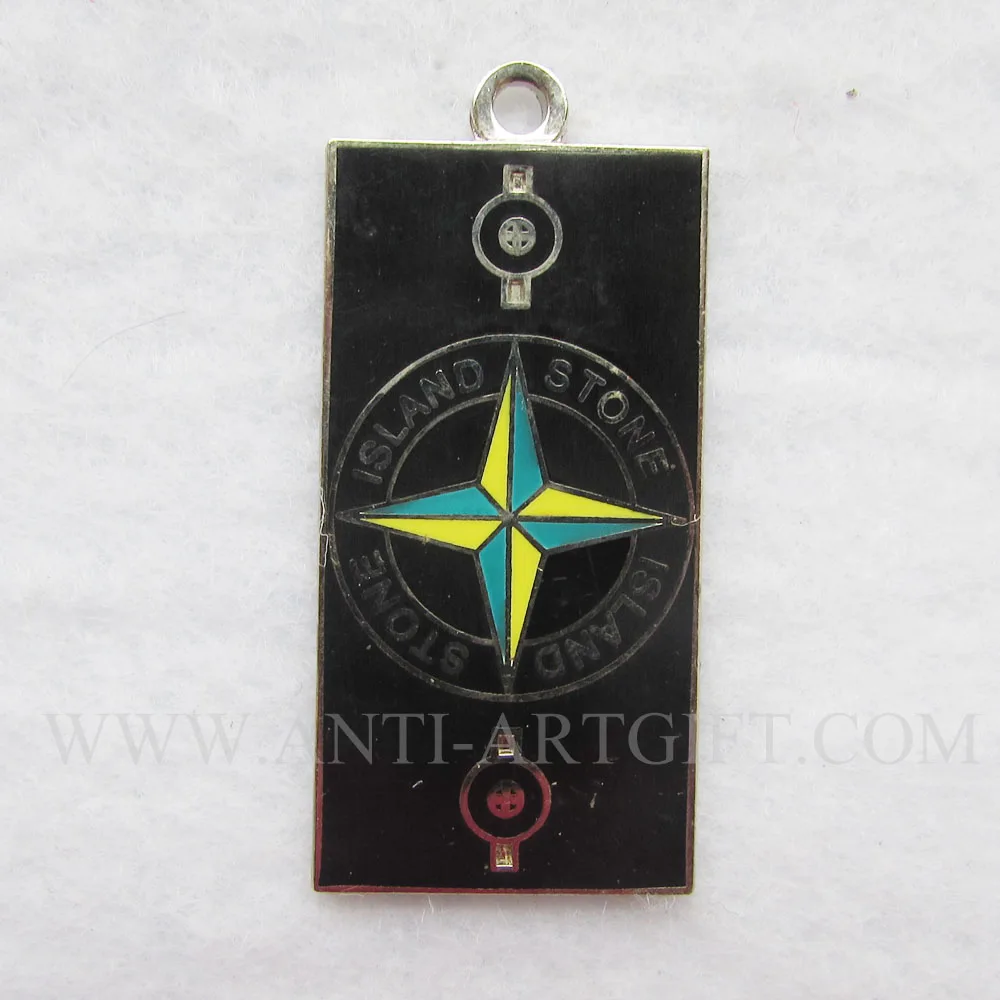 

Custom soft enamel fancy noctilucence keychain neck lace dye black metal green yellow color star No MOQ