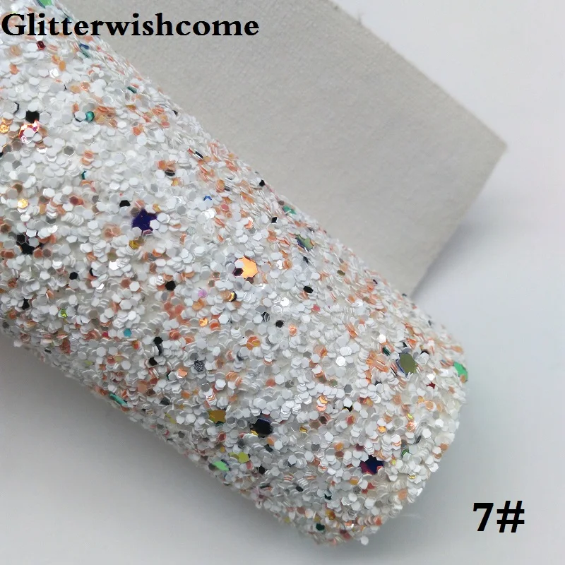 Glitterwishcome 21X29 см A4 Размеры синтетическая кожа, с эффектом блестящей кожи, искусственная кожа из искусственной кожи тканевый Виниловый фон для банты, GM050A - Цвет: 7