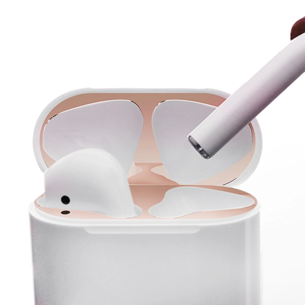 Для Apple AirPods 2 металлическая Пылезащитная Защитная Наклейка для наушников внутренняя Защитная крышка для Airpods 2 Пылезащитная наклейка