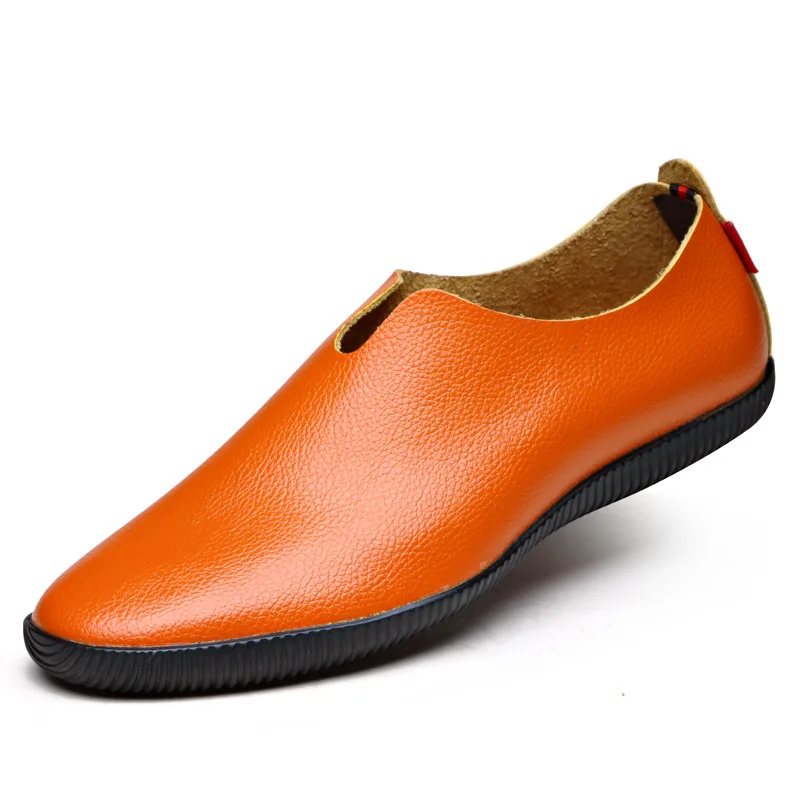

Soft Genuine Leather Mens Moccasin Shoes Men Flats Breathable Casual Italian Loafers Comfortable Driving Shoes Size 38-44