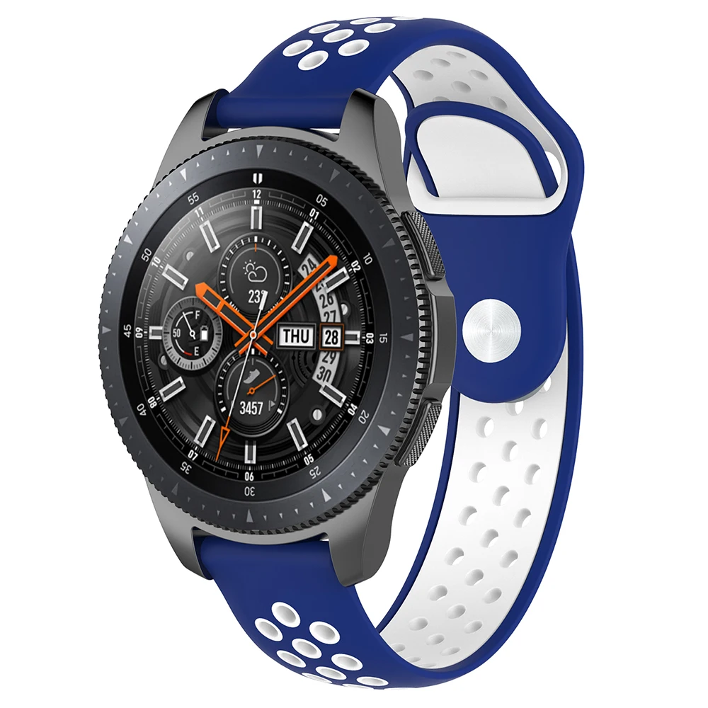 Ремешок для часов samsung Galaxy Watch 42 мм 46 мм сменный ремешок для часов 20 мм силиконовый ремешок двухцветный спортивный браслет