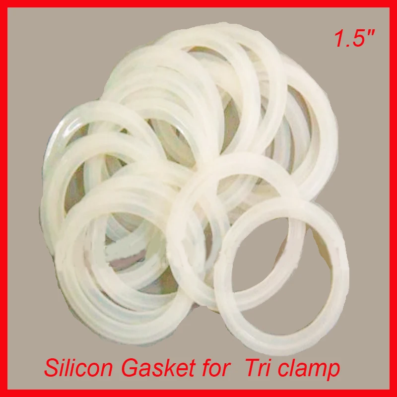 

New 1.5" Silicon Gasket sealing for Tri Clover Tri clamp Ferrule 50.5mm 10pcs/lot Food Grade High Temperature Brewer Hardware