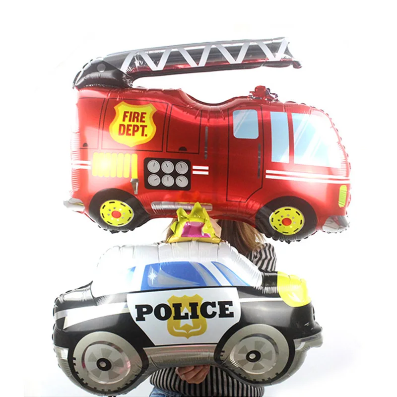 Большой размер мультфильм автомобиль пожарная машина школьный автобус воздушный шар Надувное свадебное украшение игрушки дети с днем рождения воздушные шары