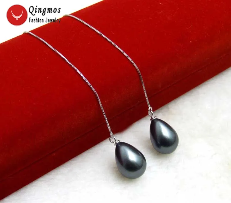 Женские серьги подвески Qingmos из серебра 925 пробы 4 дюйма 12 х16 мм|Серьги-подвески| |