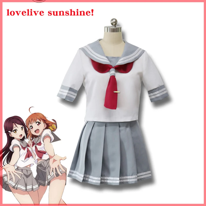 Lovelive Sunshine!Aqours! Cosplay Costume Girls Sailor Suit School