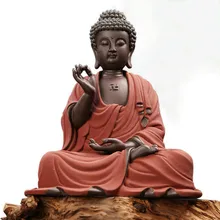 Большой размер фиолетовый; песок статуя Будды Ремесла в Tathagata городское место отдыха подарочная упаковка гостиная керамическая дзен украшение Amitabha