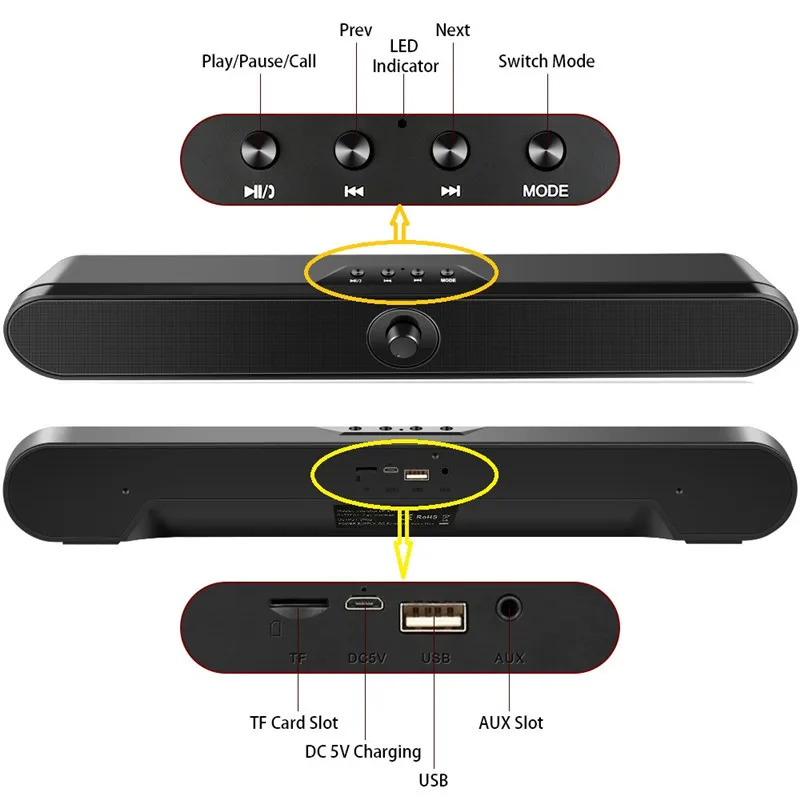 Hyleton TV Sound Bar LP-s11 Bluetooth speaker wireless Home Theater Surround Audio Remote Control Support AUX/Optical/TF