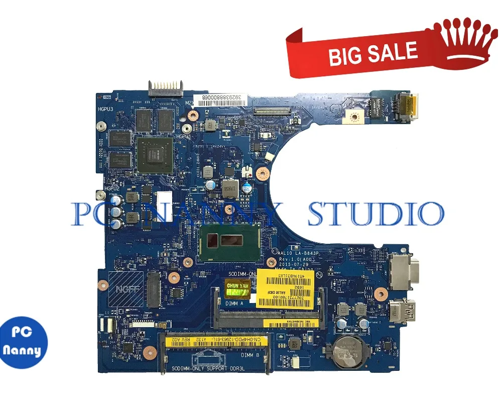PC NANNY FOR Dell INSPIRON 5458 5558 5758 Motherboard 0H4PDD H4PDD LA-B843P I5-5200 DDR3L Tested | Компьютеры и офис