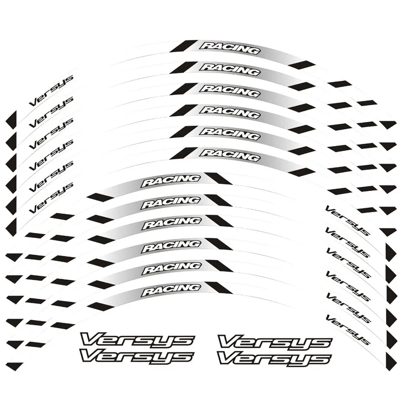 Новинка, высокое качество, 12 шт., подходят для мотоцикла, колеса, стикер, полоса, светоотражающий обод для Kawasaki VERSYS - Цвет: 4