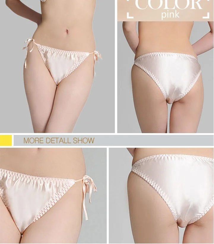 3 шт. женские шелковые Трусы стринги из 100% шелка|panties underwear|soft pantiessilk briefs |