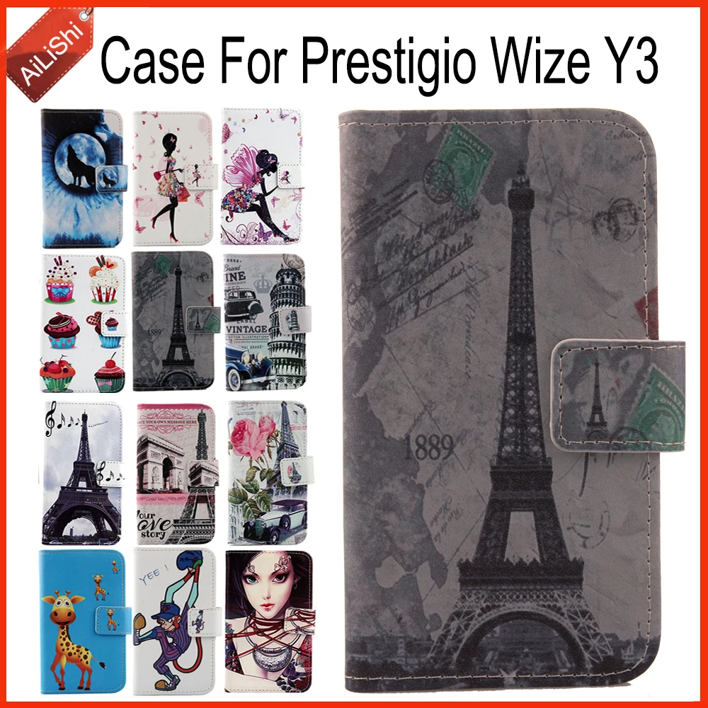 

AiLiShi Case For Prestigio Wize Y3 Luxury Flip Leather Case Wize Y3 Prestigio Exclusive 100% Special Phone Cover Skin+Tracking