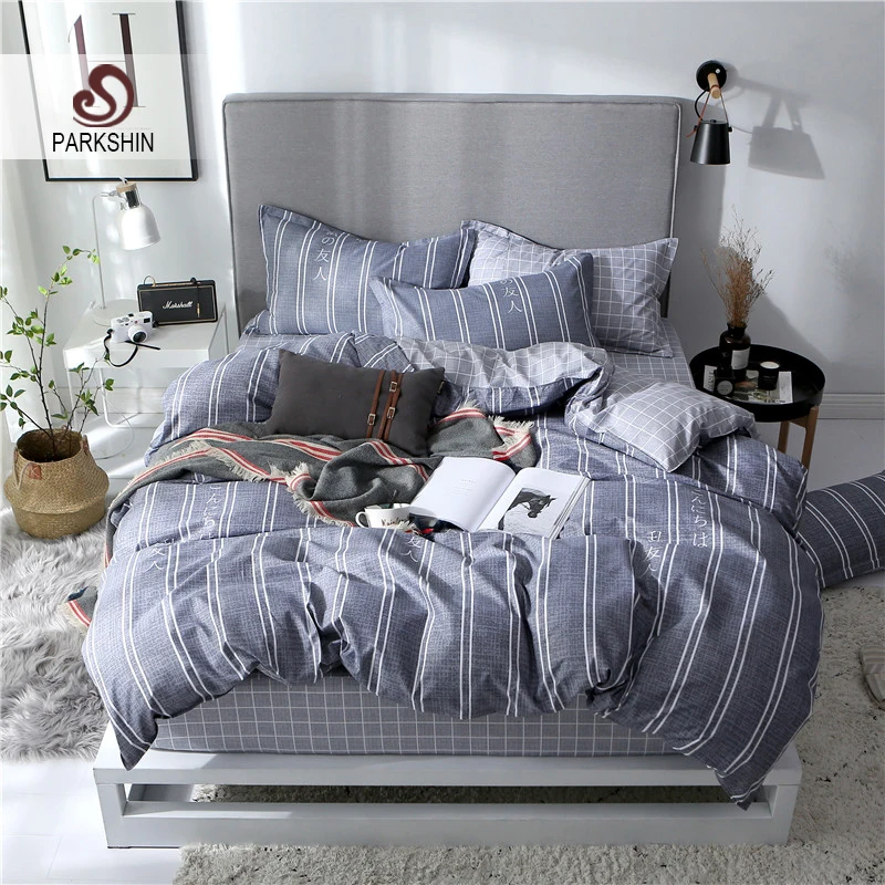 ParkShin Fitted Sheet Bedding Set Elastic Rubber Bed Linen Bedspread Corners Bedclothes Home Textiles 3/4PCS Pillowcases | Дом и сад