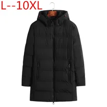 Большие размеры 10XL 8XL 6XL 5XL 4XL новая одежда Куртки Бизнес длинное плотное зимнее пальто Мужская однотонная парка модная верхняя одежда