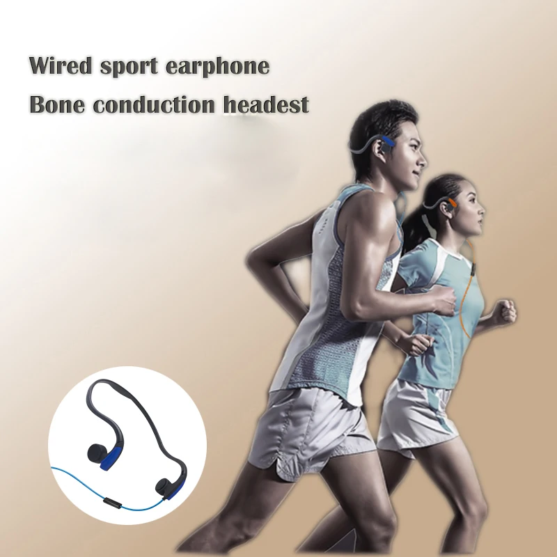Baratos Auriculares de conducción ósea auriculares con cable auriculares deportivos al aire libre reducción de ruido manos libres para auriculares con micrófono inteligentes ESTÉREO