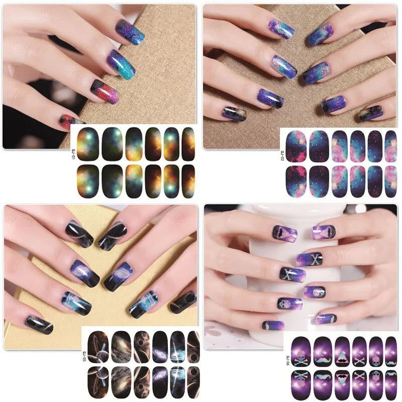 New Water Transfer Foils Nails Sticker Gel Polish Self Adhesive Nail Art Stickers Nail Decor