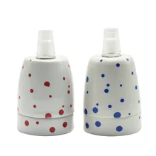 E27 горошек подвесной светильник гнездо Керамика винт лампы баз Температура керамики и фарфора Люстра держатель лампы 3 шт