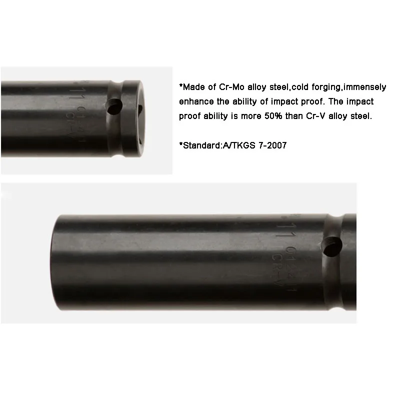 12mm 6Pt Deep Impact Supertorque Socket 1/2"Drive Black Industrial USA 14M-612 