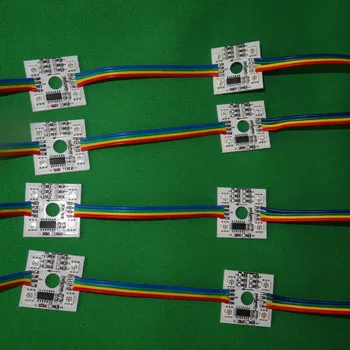 

DC12V WS2801 led 5050 SMD pixel module;20pcs a string;non-waterproof;10cm wire spacing