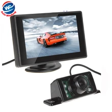 7LED заднего вида автомобиля Камера + 4.3 “TFT ЖК-дисплей Мониторы HD 170 угол автомобиля резервную Камера автомобиля Мониторы Авто Парковочные системы системы