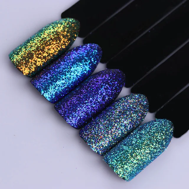 1g Shinning Nail Dip Glitter Powder Dust Chrome Pigment Glitters For 1g Shinning Nail Dip Glitter Powder Dust Chrome Pigment Glitters For Art Decoration Black White
