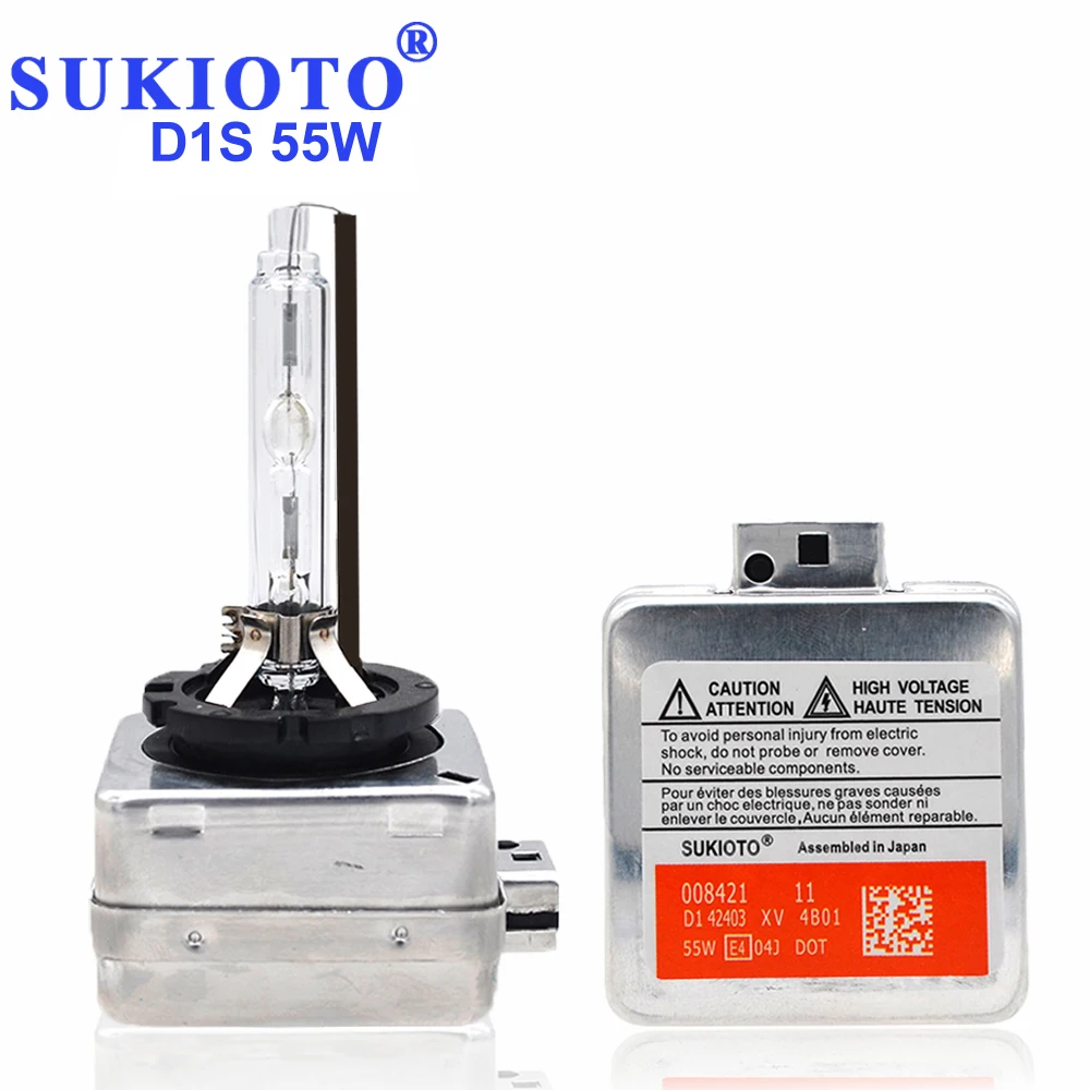 SUKIOTO Original xenon d1s 55w projecter hid kit d3s d8s d1s canbus ballast 4300K 5000K 6000K 8000K Car headlight kits Lamp (2)