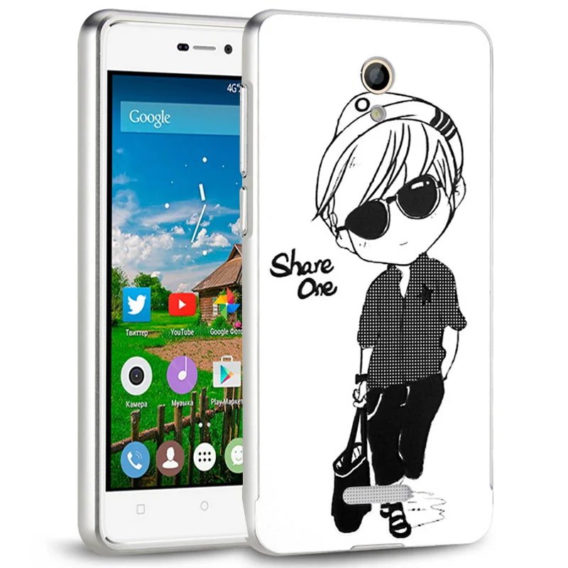 KOC-2276G_1_Boy Pattern Premium Aluminum Metal Frame & Acrylic Back Cover for Highscreen Power Five 5  Highscreen Power 5