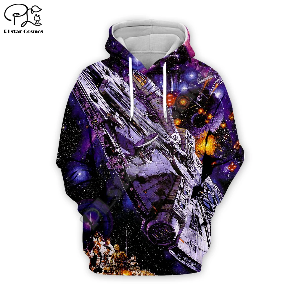 

Men galaxy printed Hoodies universe spaceship 3d Hoodies Unisex airship star war Print long sleeve Sweatshirts harajuku Pullover