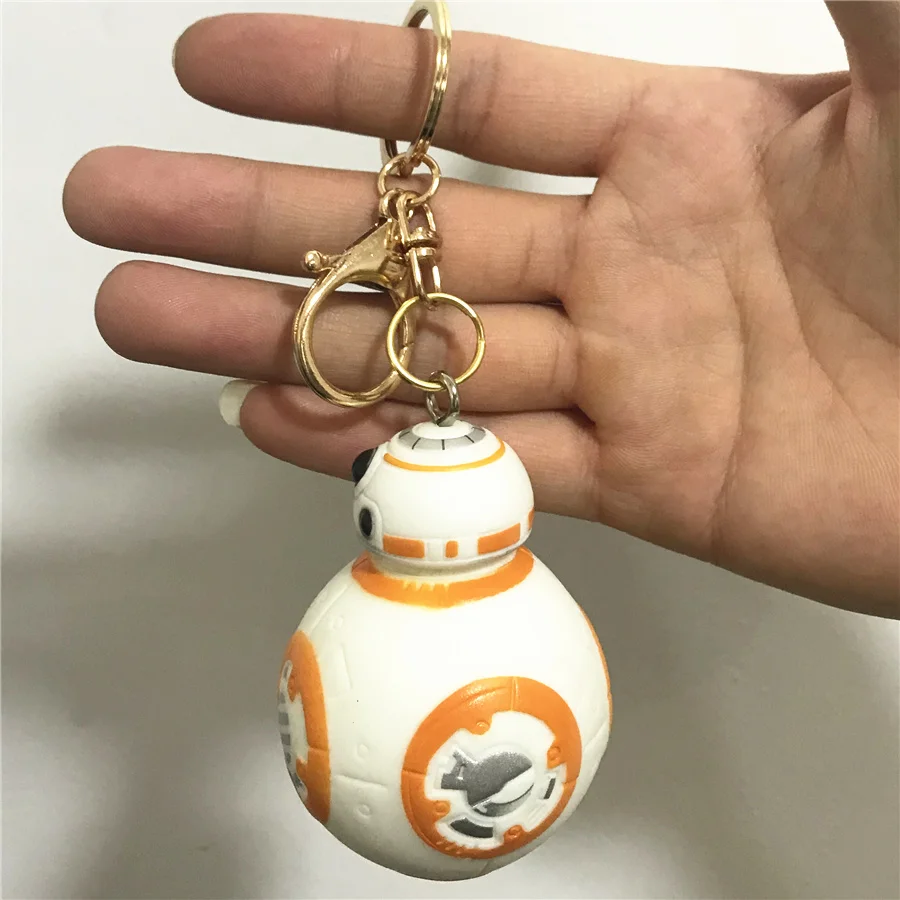 1 шт. 7 см Star Wars The Force Awakens Bb-8 робот брелок игрушки брелок Подвеска для мальчиков подарок для девочек BB8 коллекция цифры