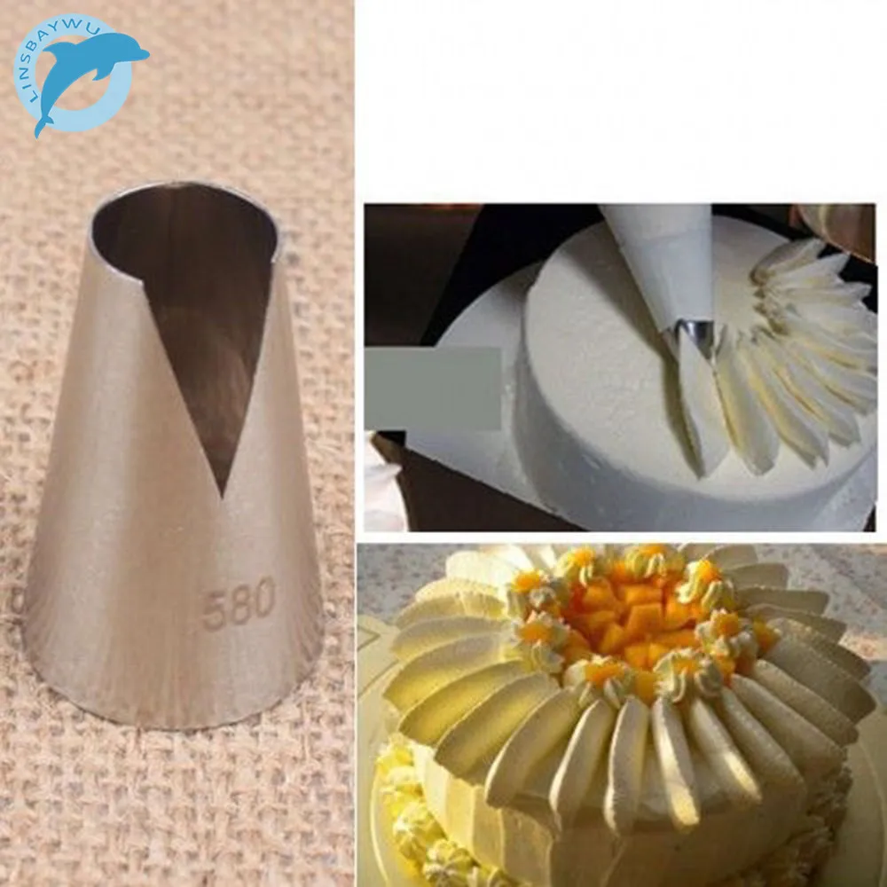 

LINSBAYWU Popular 580# Flower Icing Piping Tips Nozzle Cake Cupcake Decorating Pastry Tool