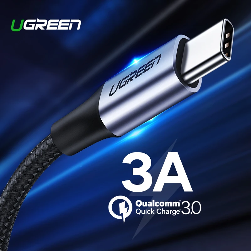 Ugreen USB نوع C كابل يو إس بي C سريع شحن كابل بيانات لسامسونج غالاكسي S9 S8 زائد كابل شاحن الهاتف المحمول ل شياو mi mi 8 Ugreen USB نوع C كابل يو إس بي C سريع شحن كابل بيانات لسامسونج غالاكسي S9 S8 زائد كابل شاحن الهاتف المحمول ل شياو mi mi 8