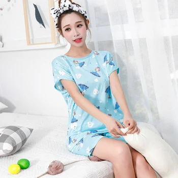 

Cartoon Print Pajamas Set Women's 2 Piece Suit Jacket + Shorts Loose Elastic Waist Shorts Casual