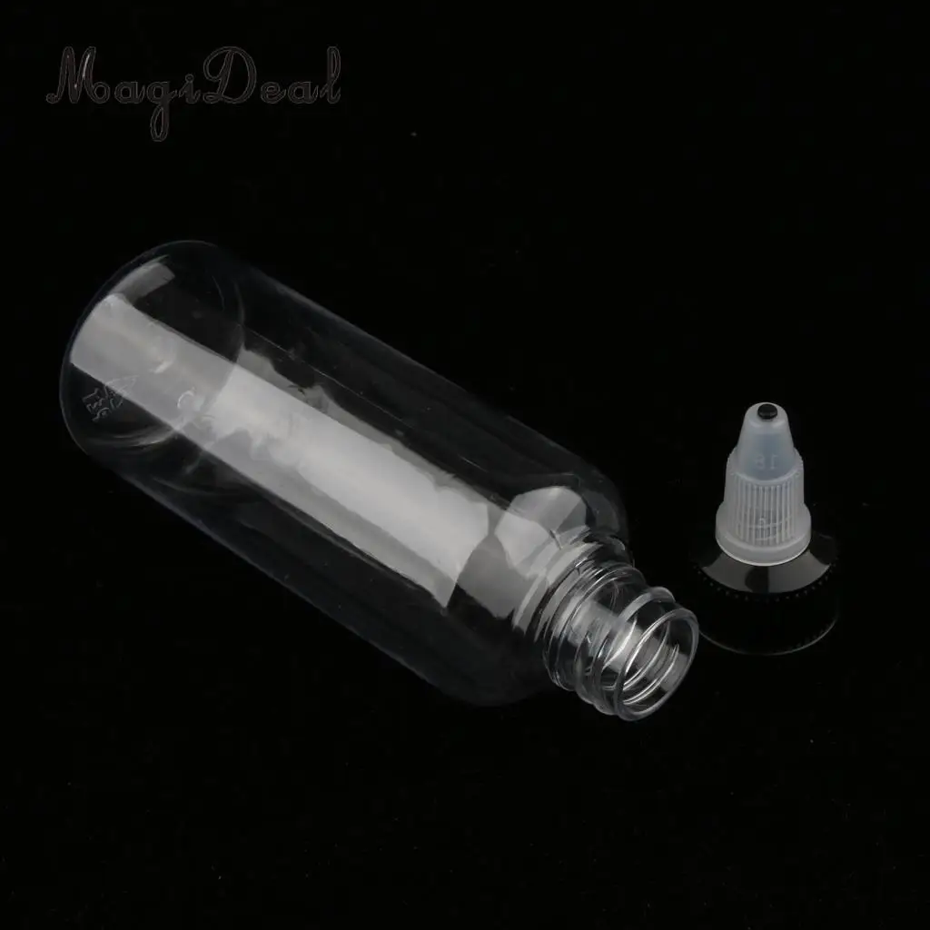 10pcs 100ml Empty Plastic Squeeze Bottle with Twist Top Cap Tip Applicator for Solvents, Oils, Paint, Ink, Liquid, Glue
