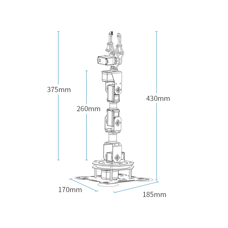 DIY обучающие игрушки-роботы 6 DOF Servo рука робота Arduino скретч-набор с дистанционным управлением XArm