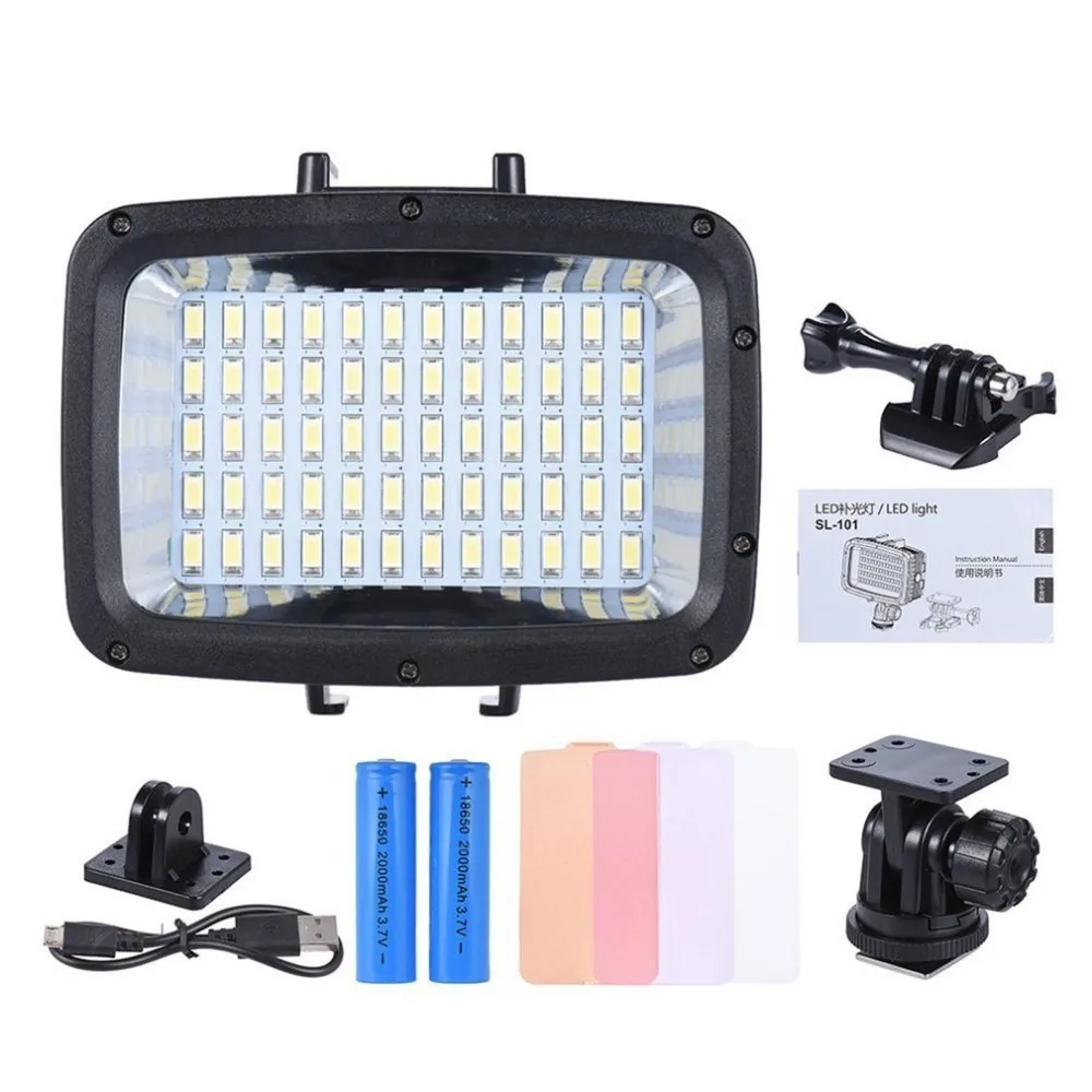 

SL-101 Diving Camera Video Light Ultra Bright 1800LM 40M Underwater Camera Photography Lamp 3 Modes for GoPro
