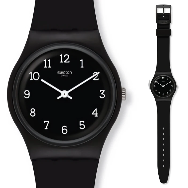 Swatch классический цвет пароль серии крутые черные кварцевые часы для мужчин и