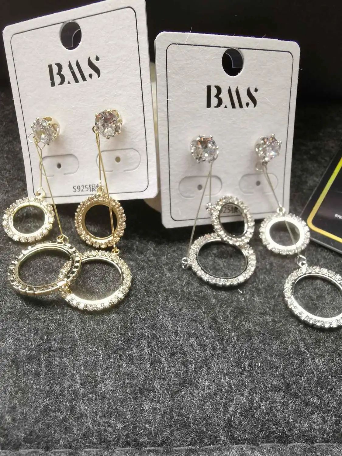 

Min.15$ mix order zircon copper high quality round earring