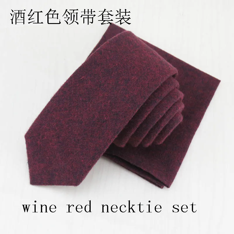Винно-красный хлопковый галстук-бабочка и квадратный/подходит для свадьбы/высококлассная атмосфера/модные аксессуары для бутика