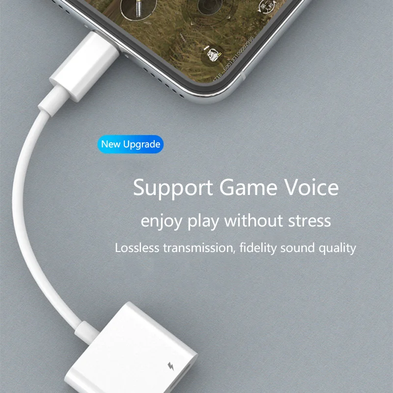 

2 in 1 Lighting to 3.5mm Converter For iPhone XS Max XR X Charge Splitter For iPhone 7 8 Plus Charging Listening Adapter