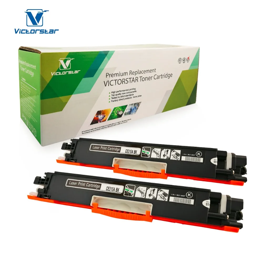 

Compatible Toner Cartridges CE310A / CF350A 2 Blacks VICTORSTAR for HP Color LaserJet Pro MFP M176n M177fw, CP1021 CP1022 .....